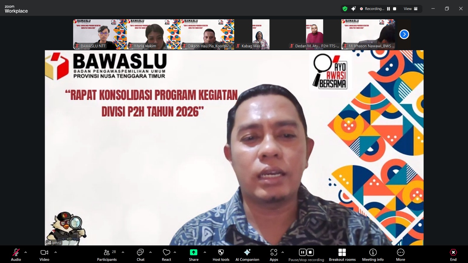 Kordiv P2H Bawaslu NTT