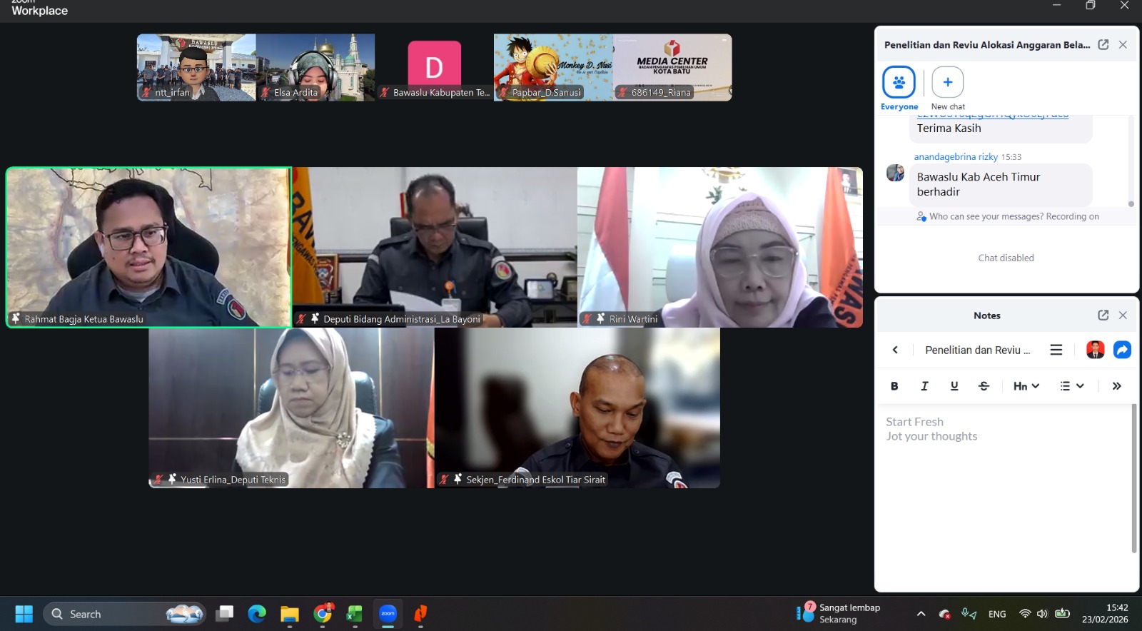 Badan Pengawas Pemilihan Umum (Bawaslu) RI mengambil langkah strategis dalam mengawal tata kelola keuangan lembaga dengan menggelar kegiatan "Penelitian dan Reviu Alokasi Anggaran Belanja Non-Operasional Tahun Anggaran 2026".