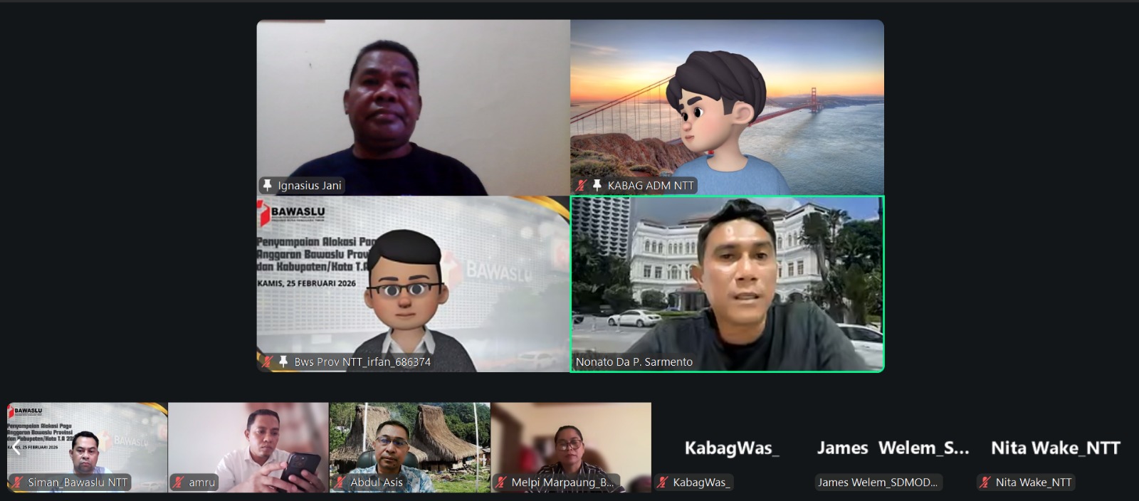Badan Pengawas Pemilu (Bawaslu) Provinsi Nusa Tenggara Timur (NTT) menggelar rapat internal penting pada Kamis (26/02/2026) untuk memfinalisasi perencanaan alokasi anggaran tahun 2026.