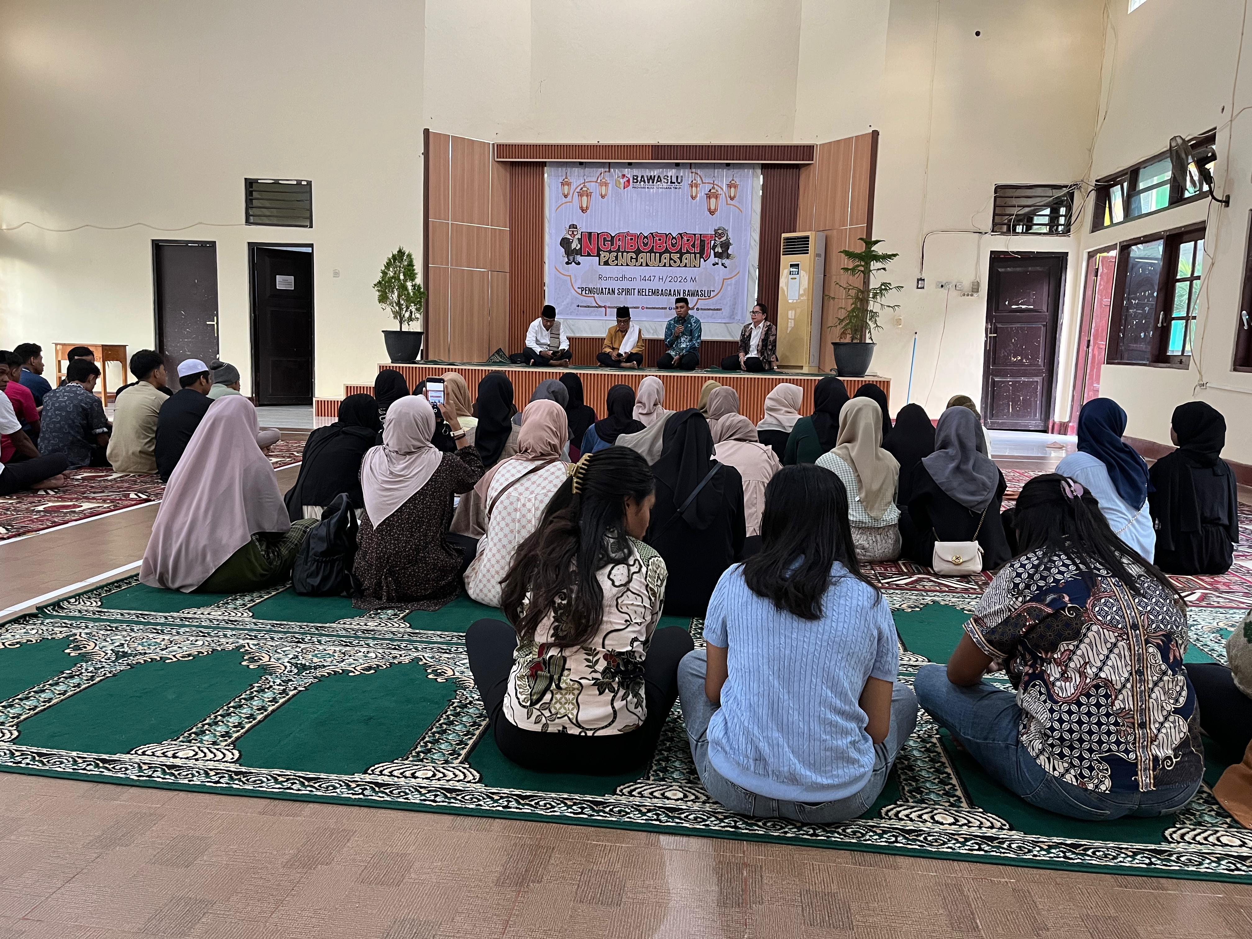 Badan Pengawas Pemilihan Umum Provinsi Nusa Tenggara Timur (Bawaslu NTT) menggelar kegiatan edukatif bertajuk “Ngabuburit Pengawasan Partisipatif” di Madrasah Aliyah Negeri Kupang, Selasa (3/3/2026).