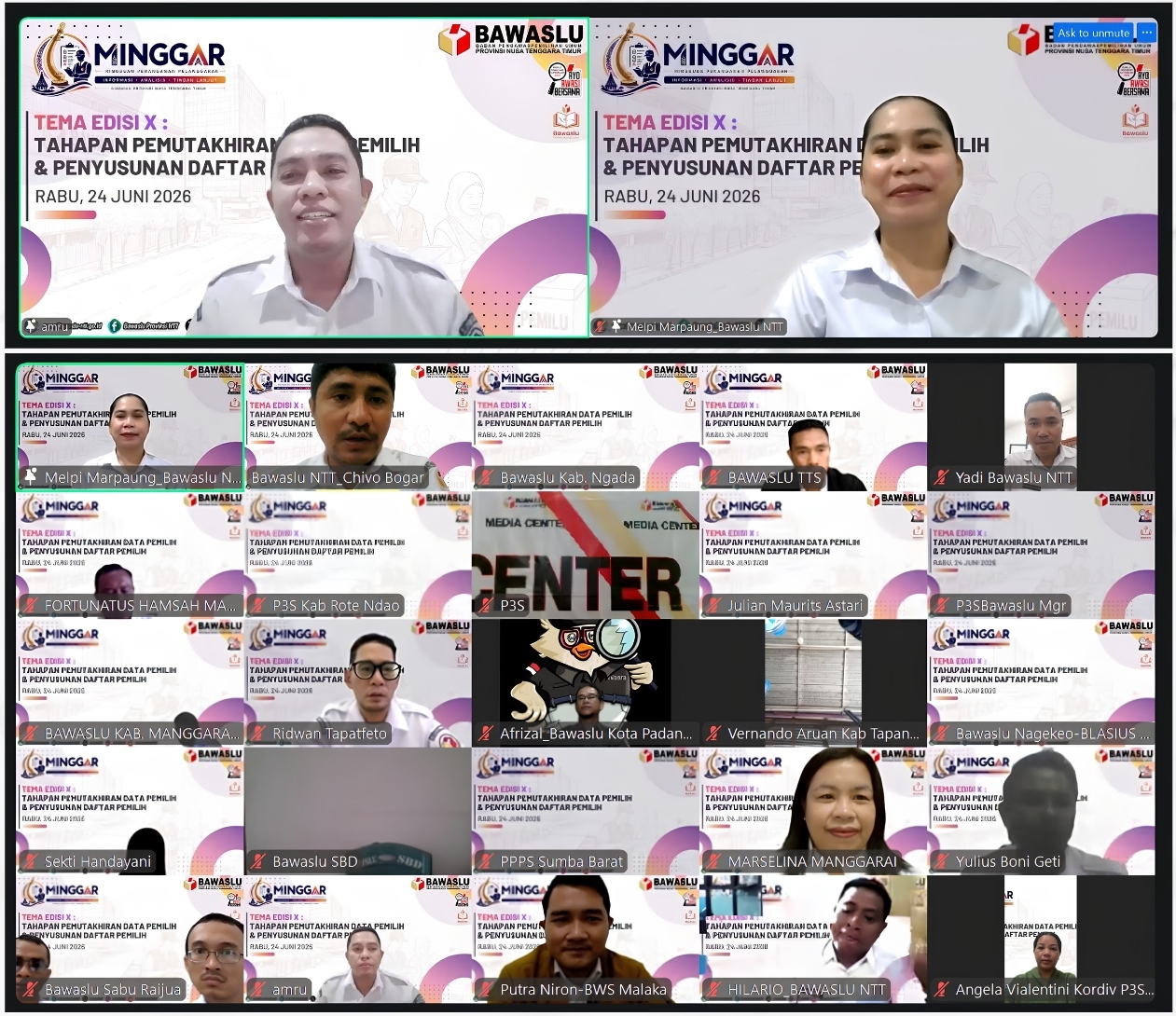MINGGAR X Bawaslu NTT: Petakan Kerawanan, Perkuat Pengawasan Data Pemilih