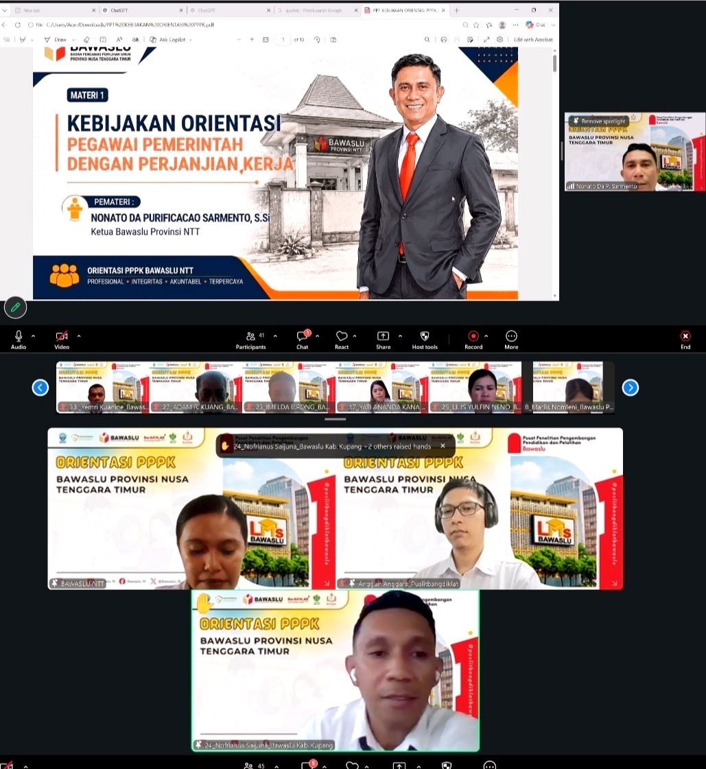 PPPK Bawaslu NTT Siap Menguatkan Demokrasi melalui Kompetensi, Integritas, dan Digitalisasi
