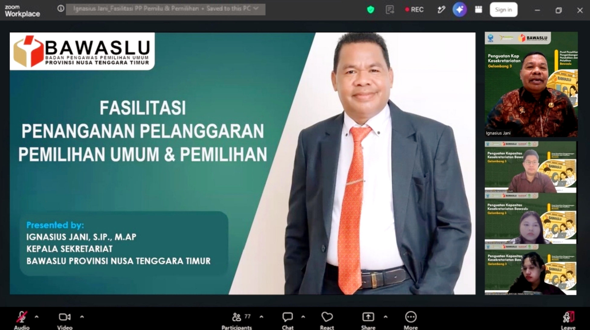 Fasilitasi Profesional, Fondasi Penegakan Keadilan Pemilu dan Pemilihan