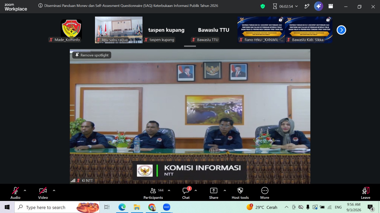 Perkuat Keterbukaan Informasi, Wujudkan Bawaslu NTT yang Transparan dan Akuntabel