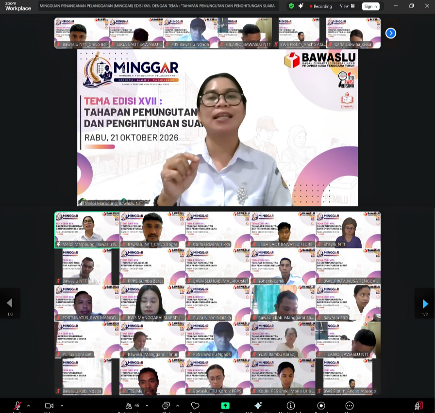 MINGGAR XVII: Perkuat Pengawasan Pungut Hitung, Cegah Pelanggaran, Jaga Integritas Pemilu