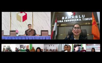 Divisi Penanganan Pelanggaran, Data dan Informasi Bawaslu NTT menggelar rapat koordinasi bersama Bawaslu Kabupaten/Kota se-Provinsi NTT, Jumat (06/02/2026) secara hybrid (luring dan daring) bertempat di Aula Bawaslu NTT dan melalui media zoom meeting.