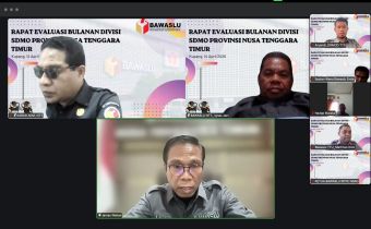 Badan Pengawas Pemilihan Umum (Bawaslu) Provinsi Nusa Tenggara Timur (NTT) menggelar Rapat Evaluasi Bulanan Divisi SDM dan Organisasi pada Selasa (14/4/2026).